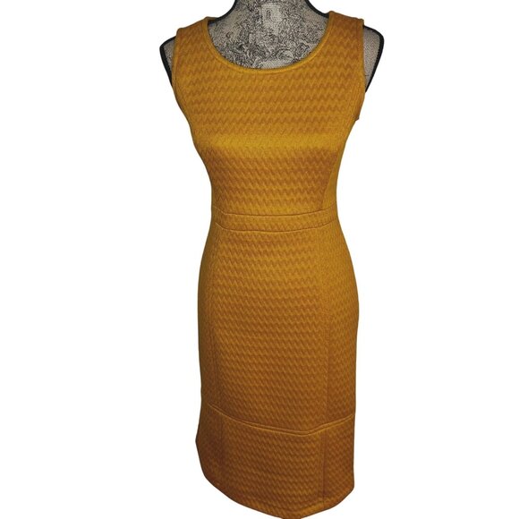 Anthropologie Tabitha Rust Midi Women's Dress Chevron Pattern Sleeveless Sz 4 - Picture 1 of 7